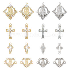 40 stücke 8 arten legierung kristall strass stecker charms und anhänger&nbsp;FIND-TA0009-27