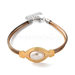 Многорядные браслеты из нержавеющей стали 304 BJEW-A036-07G