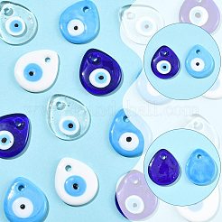 16 шт. 4-х цветные подвески ручной работы в стиле лэмпворк от сглаза&nbsp;LAMP-FS0001-69