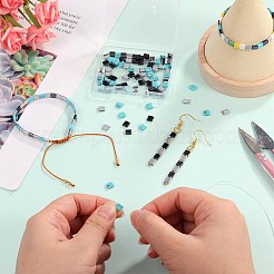 90 個 3 スタイル宝石ビーズ連売り  正方形/長方形  5~6x5x2~2.5mm  穴：0.8~0.9mm  30個/スタイル&nbsp;G-SZ0002-37