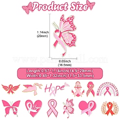 12 шт. 12 стиля эмалевых значков с информационными лентами&nbsp;JEWB-CJ0001-51
