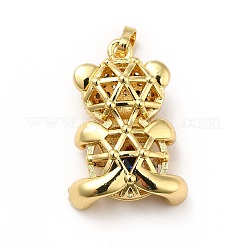 Латунные микро проложить кубического циркония подвески KK-H433-18G