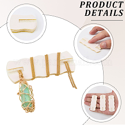 10 carte d'affichage anti-enroulement pour collier en similicuir avec laine&nbsp;AJEW-CL0002-96B