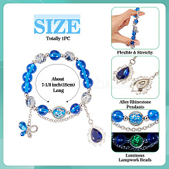 Armbänder aus Glas- und Legierungs-Strassperlen&nbsp;BJEW-TA00544