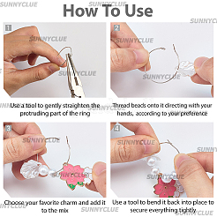 DIYワイングラスチャーム作りキット  合金エナメルとアクリル模造真珠ペンダントを含む  パール調アクリルビーズ  真鍮のワイングラスのチャームリング  ミックスカラー  18x11.5x2mm  穴：1.6mm&nbsp;DIY-SC0032-44