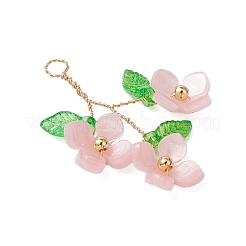 Пластик с подвесками из акрила и медной проволоки PALLOY-JF03601-04