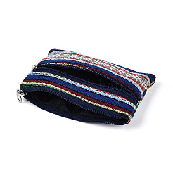 Кошельки из хлопковой ткани с полосатым узором в богемном стиле&nbsp;AJEW-N003-04