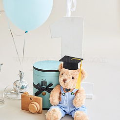 Mini sombrero de graduación de tela de fieltro con borlas&nbsp;AJEW-WH0070-47