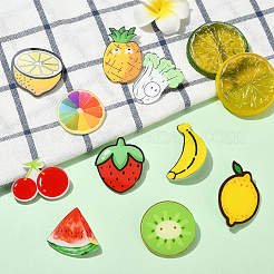 20 шт. 10 стиля акриловые значки брошь булавки&nbsp;JEWB-CJ0003-01