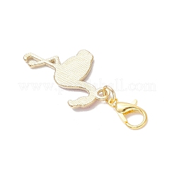 5 шт. подвеска в форме фламинго из эмалевого сплава HJEW-JM03786