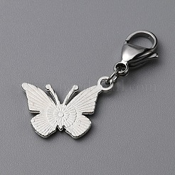 Schmetterlingslegierung emaille anhänger dekoration&nbsp;LS-HJEW-WH0042-73A