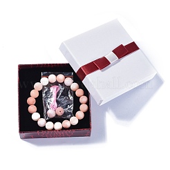 Cuentas de jade naturales brazalete tramo&nbsp;BJEW-JB04173-18
