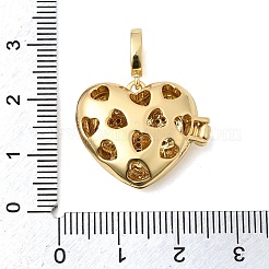 Messing Micro Pave klare Zirkonia Medaillon Anhänger&nbsp;KK-H267-028A-01