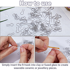 100 шт. сплав r-образной формы подвесная горящая игла для печи&nbsp;FIND-DC0008-16