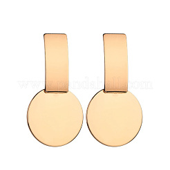 Прямоугольник с плоскими круглыми висячими серьгами-гвоздиками из сплава FS-WG163F2-01