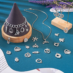 50 pièce 25 styles de breloques en alliage strass&nbsp;FIND-TA0002-94