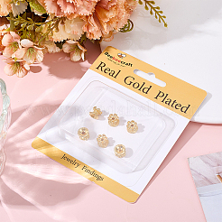 20 шт. латунные бусины лотоса KK-BBC0015-59