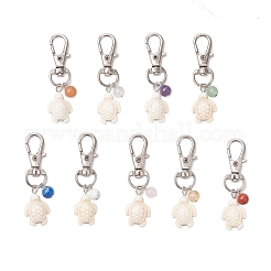 Подвеска в виде черепахи из окрашенной синтетической бирюзы&nbsp;HJEW-JM03762