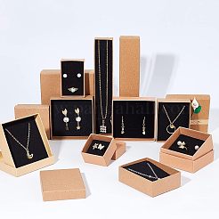 Boîtes à bijoux en papier kraft&nbsp;CON-WH0080-33B