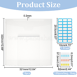 15 шт. А5 прозрачный пластиковый пакет для счетов-фактур папка-файл ABAG-GA0001-23
