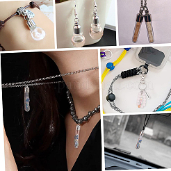 12 Stück 2 Stile Klarglasröhren-Wunschflaschenanhänger&nbsp;FIND-PH0017-07