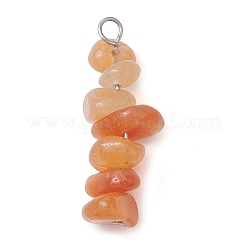 Anhänger mit Perlen aus natürlichem rotem Aventurin&nbsp;PALLOY-JF02791-09