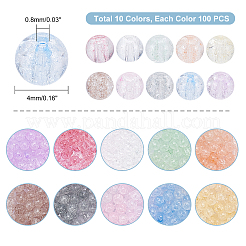 1000шт 10 цвета треск стеклянные бусины нити&nbsp;GLAA-PH0001-66