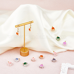 30шт 6 цвета прозрачные стеклянные подвески FIND-FH0006-67