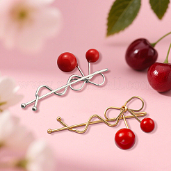 8 шт. двухцветная заколка для волос из сплава и пластика PHAR-HY0001-05