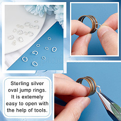 30 шт. 3 размера 925 открытые соединительные кольца из стерлингового серебра&nbsp;FIND-BC0003-90