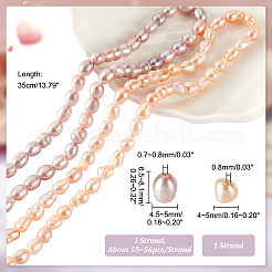 2 нити 2 стилей натуральных культивированных пресноводных жемчужных бусин PEAR-GA0001-03