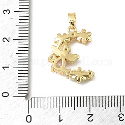 Pendentifs en laiton zircon cubique transparent&nbsp;KK-E804-07G-A