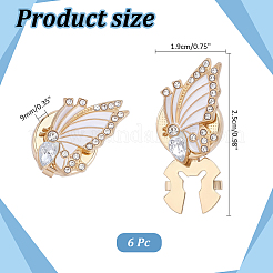 Boutons de manchette en alliage en strass&nbsp;FIND-WH0111-882B