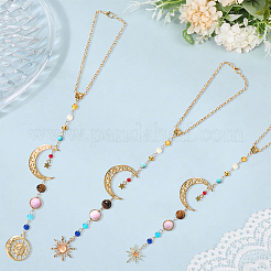 3 шт. 3-х цветные подвесные украшения из смолы и стекла&nbsp;HJEW-SC0002-66