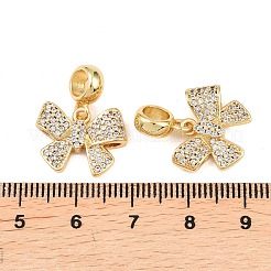 Messing mikro pflastern kubik zirkonia europäisch baumeln charme&nbsp;LS-ZIRC-E163-15G
