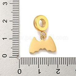Ionenplattierung (IP) 304 Edelstahl schwarzer Emaille europäische Anhänger&nbsp;STAS-U005-35G