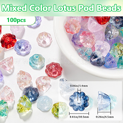 100 шт. Прозрачные стеклянные бусины GLAA-SP0001-04