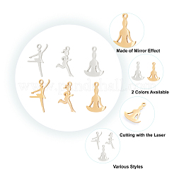 24 шт. 3 подвески из нержавеющей стали 201 с лазерной резкой&nbsp;STAS-DC0001-66