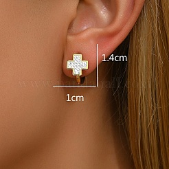 Изысканные серьги-кольца из нержавеющей стали со стразами AK6534-3