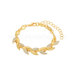 Браслеты из сплава листьев со стразами для женщин WGBDB93-01