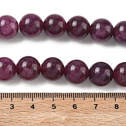 Billes de jade naturelles de teint en malaisades teintes&nbsp;G-G021-01D-06