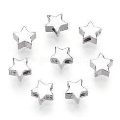 Rhodinierte 925 Sterlingsilberperlen&nbsp;LS-STER-T004-76P