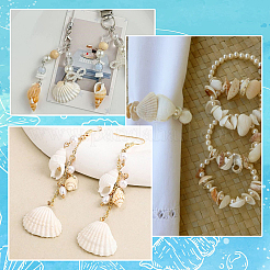 100 шт. подвески из натуральной ракушки&nbsp;SSHEL-SC0001-53