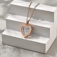 Ожерелья из нержавеющей стали 304 в форме сердца для хранения пепла STAS-Z106-09RG-02