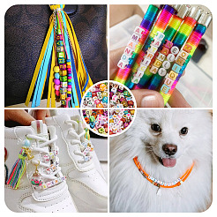 700шт 3 стиля непрозрачные акриловые бусины&nbsp;OACR-PJ0001-01B