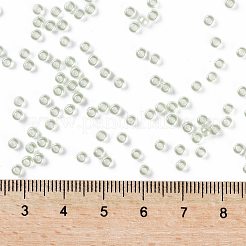 MIYUKIラウンドロカイユビーズ  日本製シードビーズ  8/0  （rr371)淡いモスグリーンの光沢  3mm  穴：1mm  約2111~2277個/50g&nbsp;SEED-X0055-RR0371