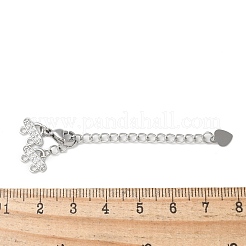 Латунный микропаве прозрачный кубический цирконий с цепочками&nbsp;KK-P290-24P