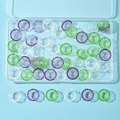 50шт 3 цвета прозрачные акриловые колпачки для бусин OACR-FS0002-45