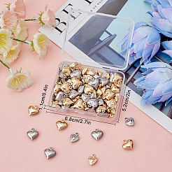 120 шт. 6 стильных подвески в форме сердца из нержавеющей стали&nbsp;STAS-SC0003-98