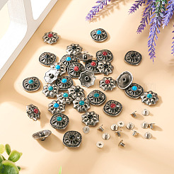 32 шт. декоративные заклепки из античного серебряного сплава FIND-SW0001-34